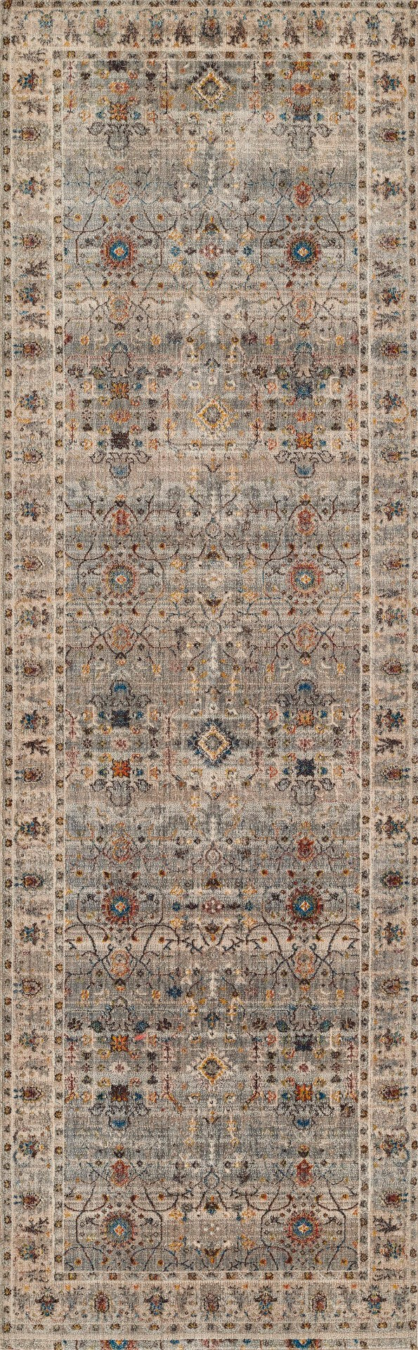 Momeni Izmir IZ-09 Machine Made Traditional Oriental Indoor Area Rug Grey 9' x 12' IZMIRIZ-09GRY90C0