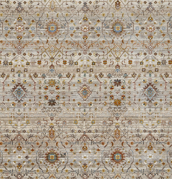 Momeni Izmir IZ-09 Machine Made Traditional Oriental Indoor Area Rug Grey 9' x 12' IZMIRIZ-09GRY90C0