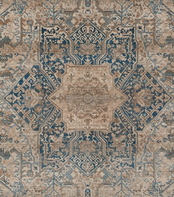 Momeni Izmir IZ-10 Machine Made Traditional Oriental Indoor Area Rug Blue 9' x 12' IZMIRIZ-10BLU90C0