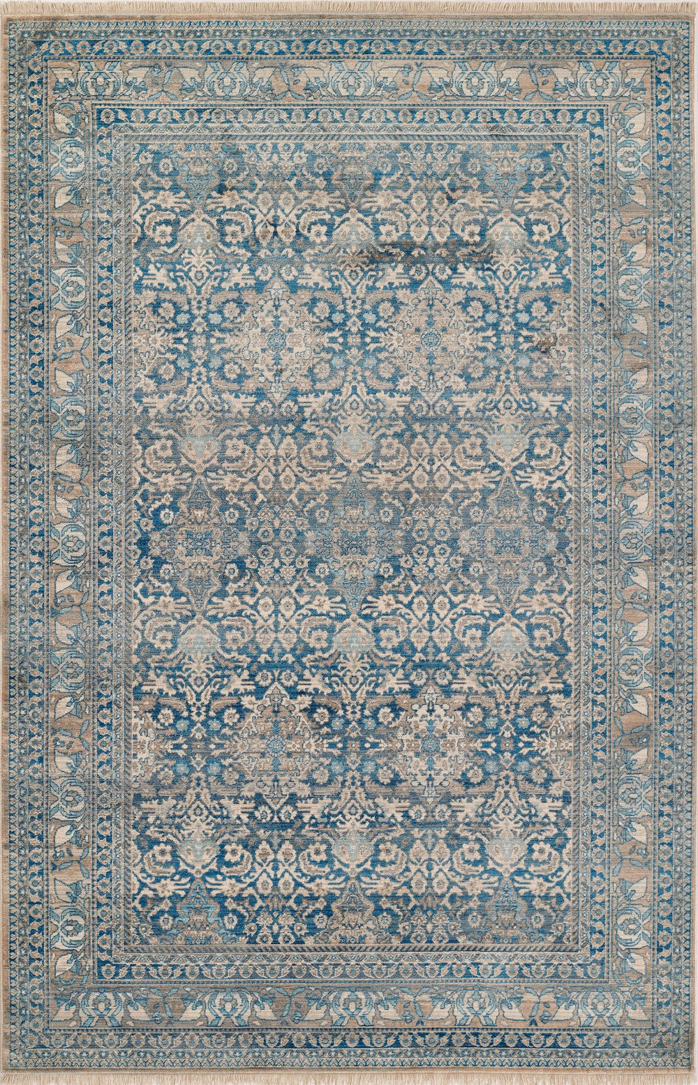 Momeni Izmir IZ-11 Machine Made Traditional Oriental Indoor Area Rug Blue 9' x 12' IZMIRIZ-11BLU90C0