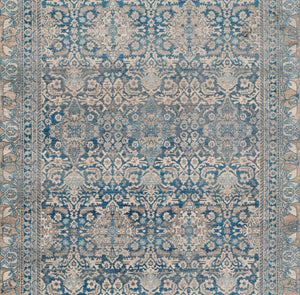 Momeni Izmir IZ-11 Machine Made Traditional Oriental Indoor Area Rug Blue 9' x 12' IZMIRIZ-11BLU90C0