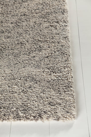 Chandra Rugs Izzie 100% Wool Hand Woven Contemporary Shag Rug White/Grey 7'9 x 10'6