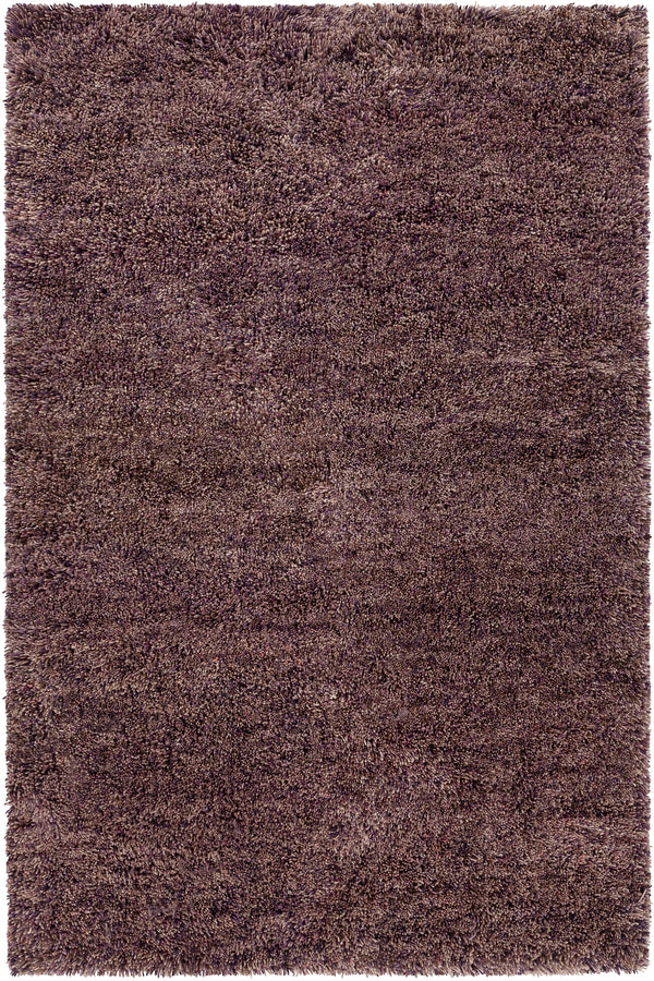 Chandra Rugs Izzie 100% Wool Hand Woven Contemporary Shag Rug Charcoal/Taupe/White 7'9 x 10'6