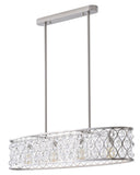 Bethel Stain Nickel Chandelier in Metal & Crystal