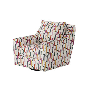Fusion 67-02G-C Transitional Swivel Glider Chair 67-02G-C Fiddlesticks Confetti
