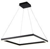 Bethel Matte Black LED Chandelier in Aluminum & Acrylic