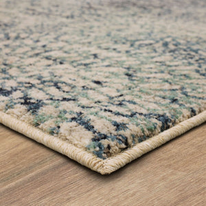 Karastan Rugs Imprinted Blooms Aqua 9' 6" x 12' 11" Area Rug