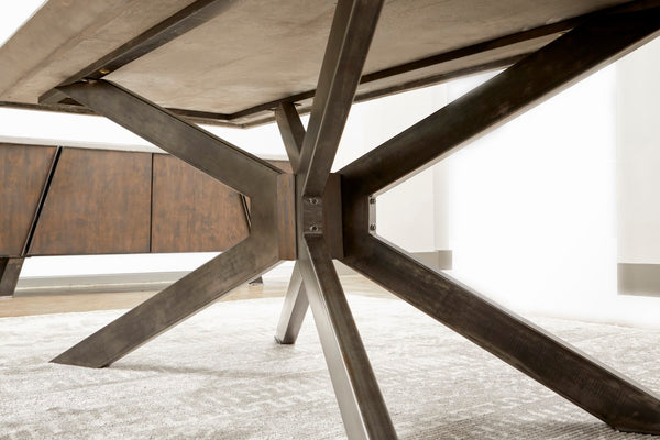 Essentials for Living District Industry Rectangle Dining Table 4630.BLK/AGRY