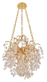 Bethel Gold Chandelier in Aluminum & Glass