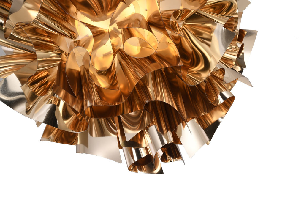 Bethel Iron & Acrylic Chandelier in Shiny Gold
