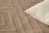 Chandra Rugs Jaipur 100% Wool Hand-Woven Transitional Rug Tan 9' x 13'