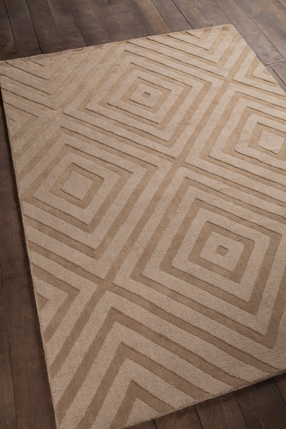 Chandra Rugs Jaipur 100% Wool Hand-Woven Transitional Rug Tan 9' x 13'