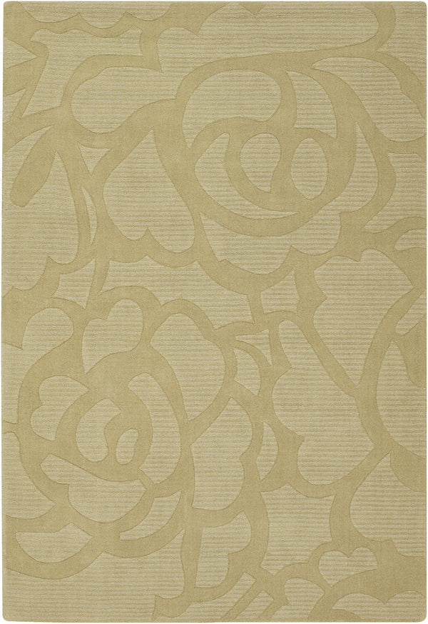 Chandra Rugs Jaipur 100% Wool Hand-Woven Transitional Rug Gold 7' x 10'