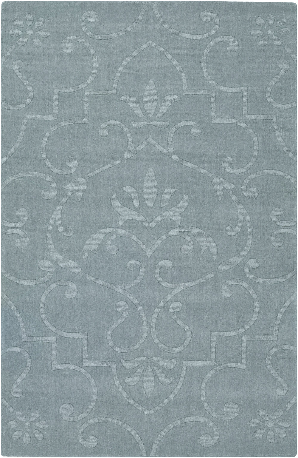 Chandra Rugs Jaipur 100% Wool Hand-Woven Transitional Rug Blue 9' x 13'