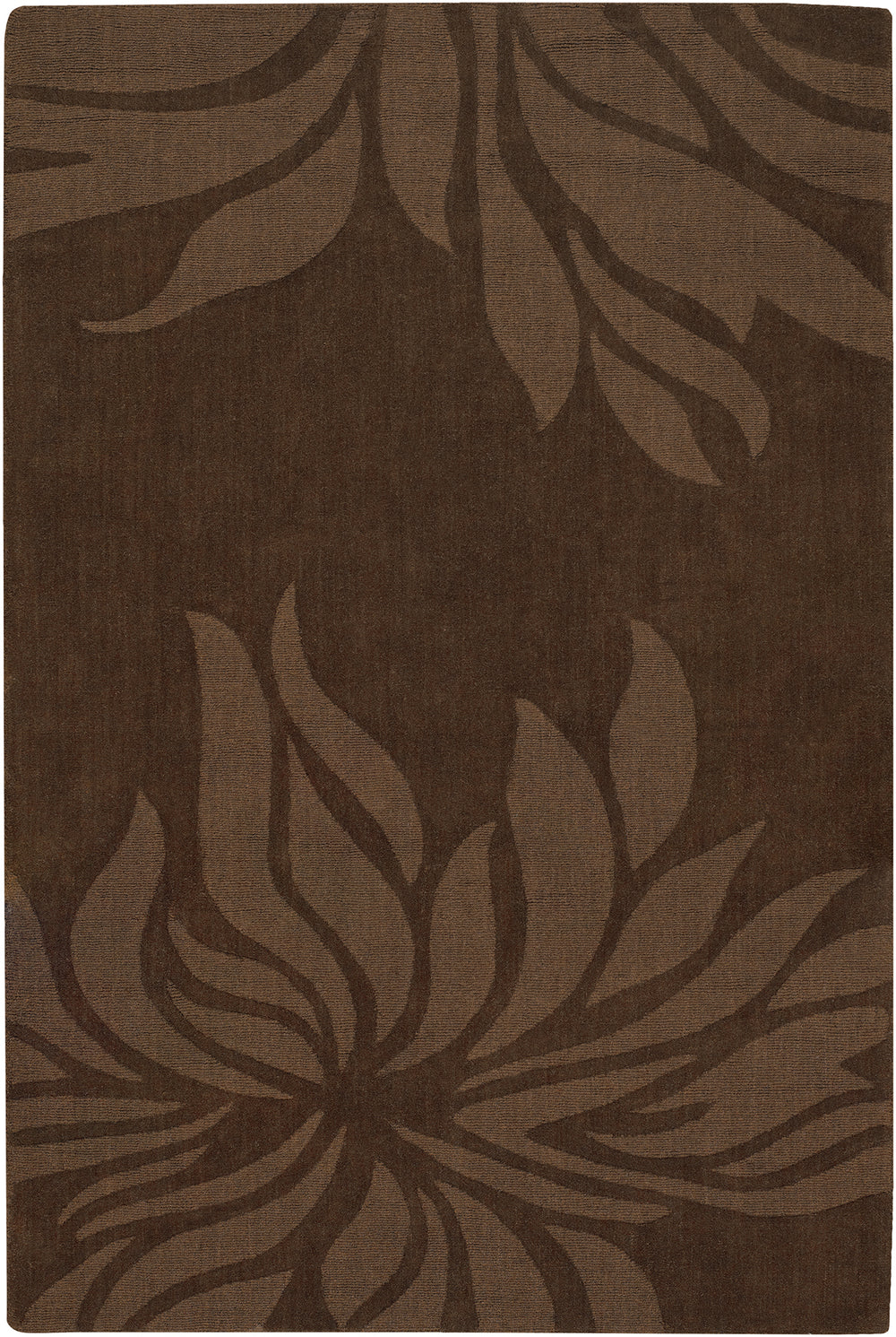 Chandra Rugs Jaipur 100% Wool Hand-Woven Transitional Rug Brown 9' x 13'
