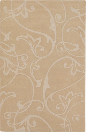 Chandra Rugs Jaipur 100% Wool Hand-Woven Transitional Rug Beige 9' x 13'