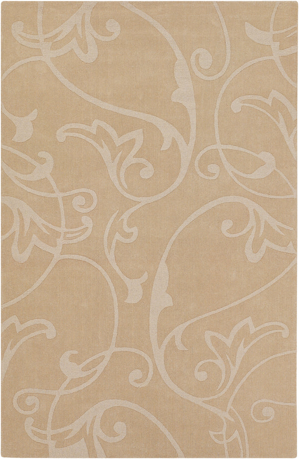 Chandra Rugs Jaipur 100% Wool Hand-Woven Transitional Rug Beige 9' x 13'