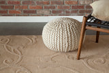 Chandra Rugs Jaipur 100% Wool Hand-Woven Transitional Rug Beige 9' x 13'