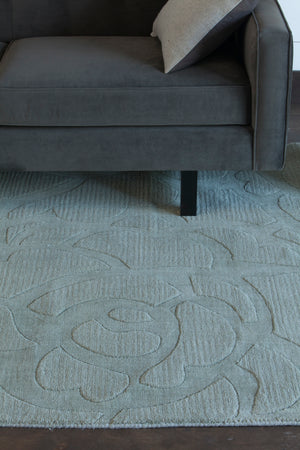 Chandra Rugs Jaipur 100% Wool Hand-Woven Transitional Rug Blue 7' x 10'