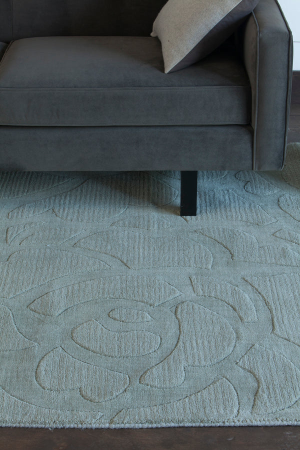 Chandra Rugs Jaipur 100% Wool Hand-Woven Transitional Rug Blue 7' x 10'