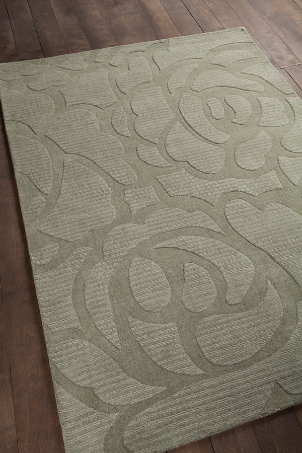 Chandra Rugs Jaipur 100% Wool Hand-Woven Transitional Rug Blue 7' x 10'