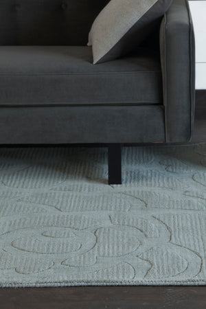 Chandra Rugs Jaipur 100% Wool Hand-Woven Transitional Rug Blue 7' x 10'