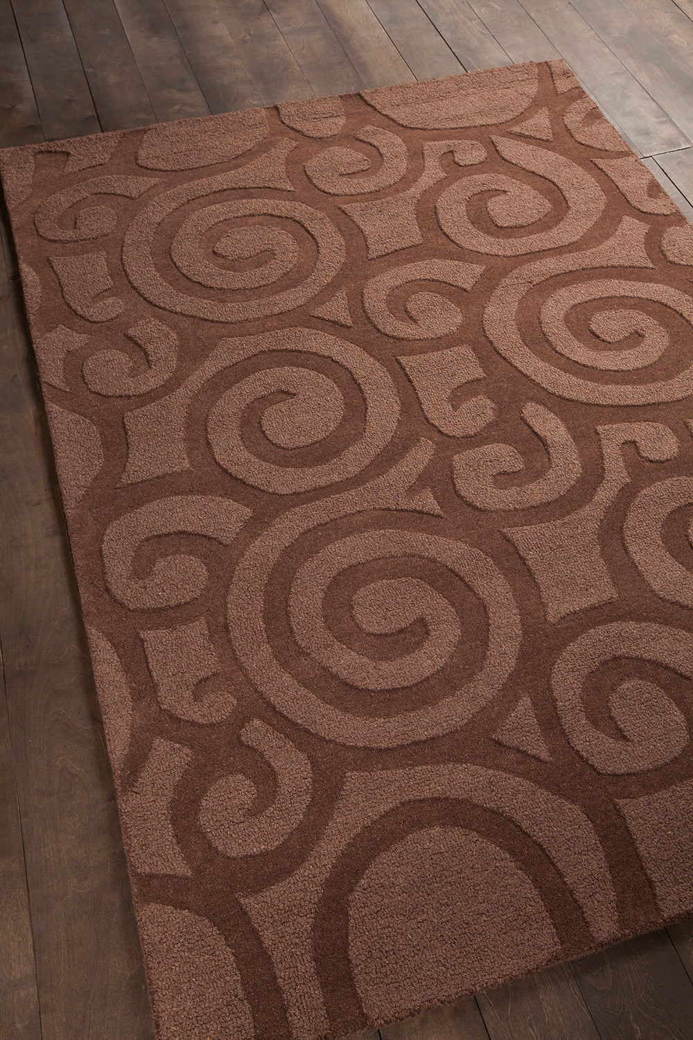 Chandra Rugs Jaipur 100% Wool Hand-Woven Transitional Rug Brown 7' x 10'