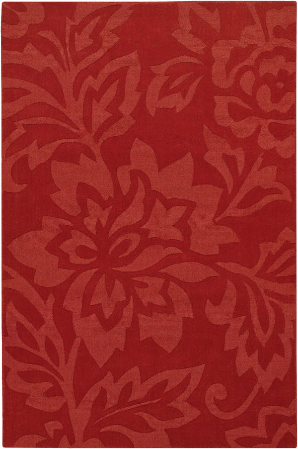 Chandra Rugs Jaipur 100% Wool Hand-Woven Transitional Rug Red 9' x 13'