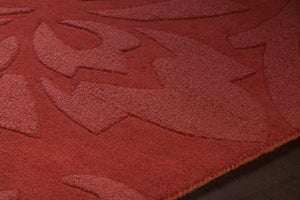 Chandra Rugs Jaipur 100% Wool Hand-Woven Transitional Rug Red 9' x 13'