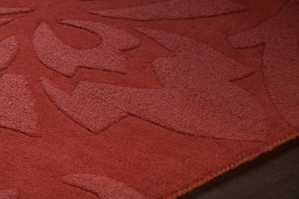 Chandra Rugs Jaipur 100% Wool Hand-Woven Transitional Rug Red 9' x 13'