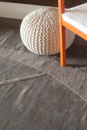 Chandra Rugs Jaipur 100% Wool Hand-Woven Transitional Rug Grey 9' x 13'