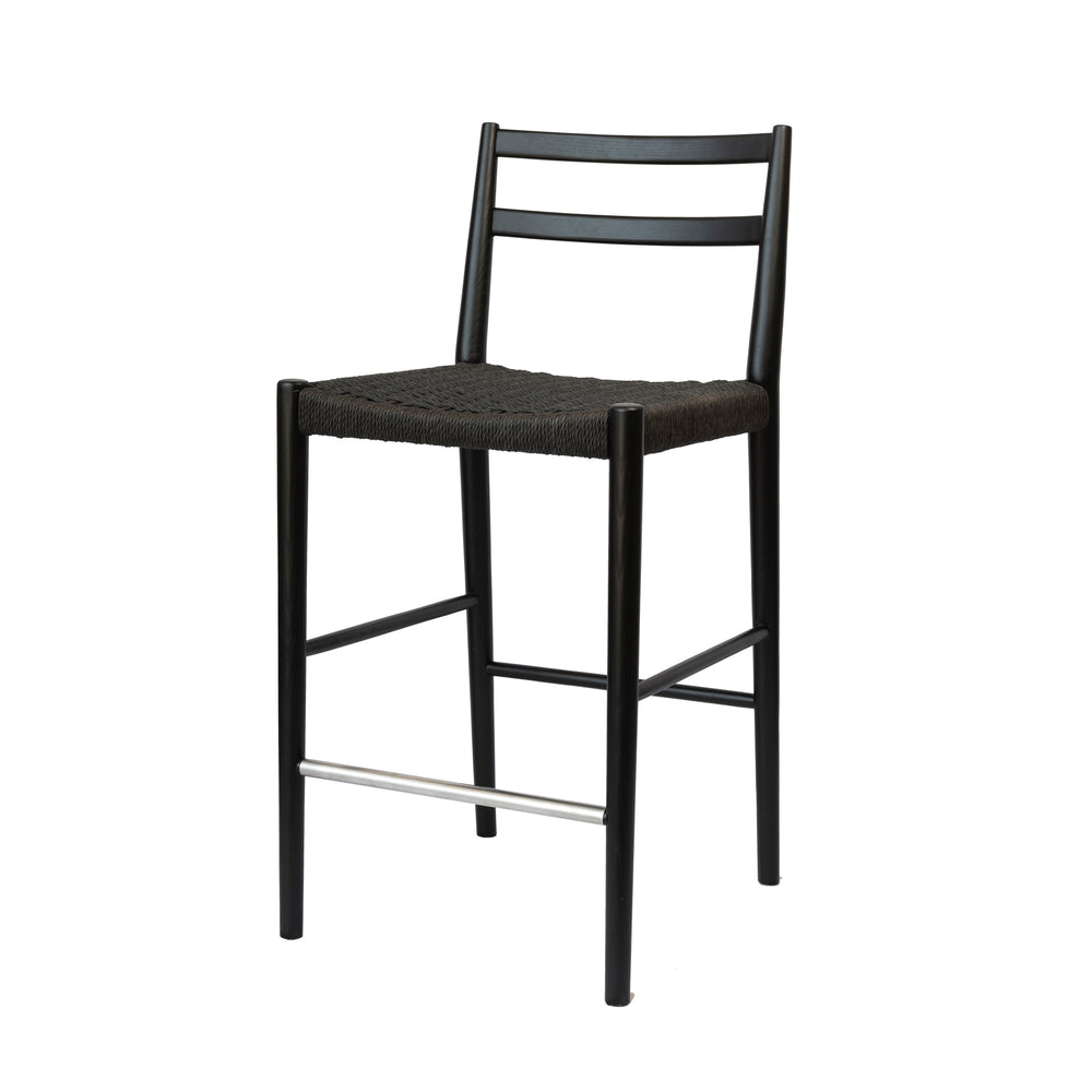 LH Imports Jakarta Counter Stool with Back JAK027-B/BW