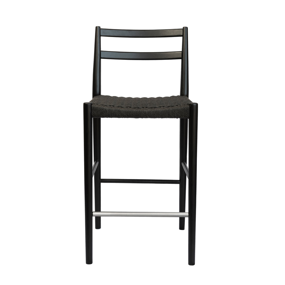 LH Imports Jakarta Counter Stool with Back JAK027-B/BW