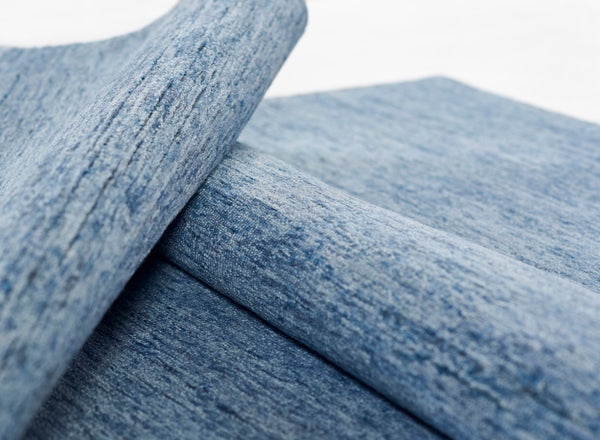 Momeni James JAM-1 Hand Tufted Contemporary Solid Indoor Area Rug Denim 9' x 12' JAMESJAM-1DNM90C0