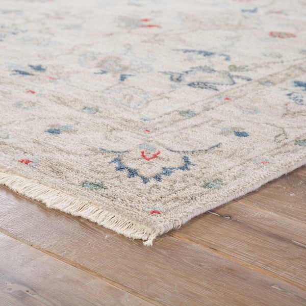 Jaipur Living Hacci Hand-Knotted Floral Cream/ Blue Area Rug (10'X14')