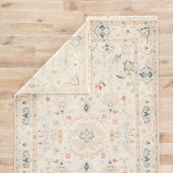 Jaipur Living Hacci Hand-Knotted Floral Cream/ Blue Area Rug (10'X14')