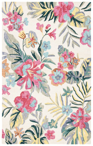 Safavieh Jardin 151 Hand Tufted 100% Wool Pile Rug Ivory / Pink JAR151A-5