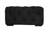 Shatana Home Jasper Rectangular Ottoman Black Fabric