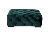 Shatana Home Jasper Rectangular Ottoman Green Velvet