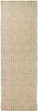 Chandra Rugs Jazz 65% Cotton + 35% Jute Hand-Woven Contemporary Reversible Rug Natural 2'6 x 7'6