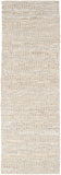 Chandra Rugs Jazz 70% Leather + 30% Cotton Hand-Woven Contemporary Reversible Rug Natural 2'6 x 7'6