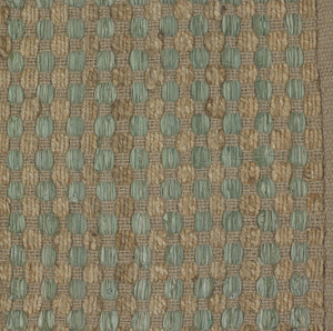 Chandra Rugs Jazz 65% Cotton + 35% Jute Hand-Woven Contemporary Reversible Rug Tan/Green 7'9 x 10'6