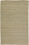 Chandra Rugs Jazz 65% Cotton + 35% Jute Hand-Woven Contemporary Reversible Rug Tan/Green 7'9 x 10'6