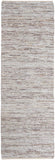 Chandra Rugs Jazz 90% Leather + 10% Cotton Hand-Woven Contemporary Reversible Rug Silver/Grey/Tan 2'6 x 7'6