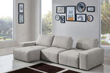 Jazz Modular 3-Seater Chaise Sectional with Adjustable Backrests in Light Brown Fabric by Diamond Sofa