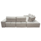 Jazz Modular 5-Seater Corner Sectional with Adjustable Backrests in Light Brown Fabric by Diamond Sofa