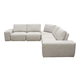 Jazz Modular 5-Seater Corner Sectional with Adjustable Backrests in Light Brown Fabric by Diamond Sofa