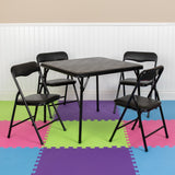English Elm EE2030 Classic Commercial Grade Kids Game and Activity Table Set Black EEV-14678