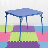 English Elm EE2033 Classic Commercial Grade Kids Game and Activity Folding Table Blue EEV-14686