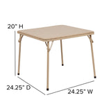 English Elm EE2033 Classic Commercial Grade Kids Game and Activity Folding Table Tan EEV-14687